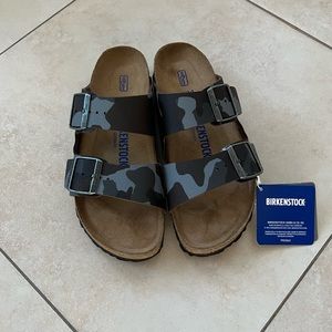 NWT Birkenstock Arizona Soft Footbed in Desert Soil Brown/Black Camo Size 37 N